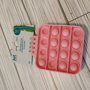 Pink square pop-it spiral notebook 50 sheets ages 4+ Jot Writing